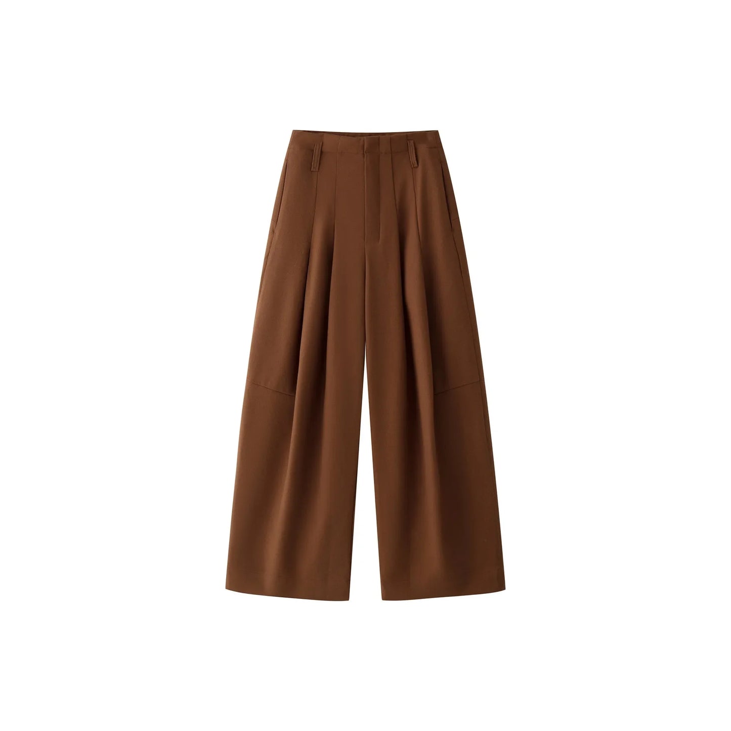 HanOrange  Winter Wide Leg Pant Women Straightening Thick Trousers White/Black/Dark Brown