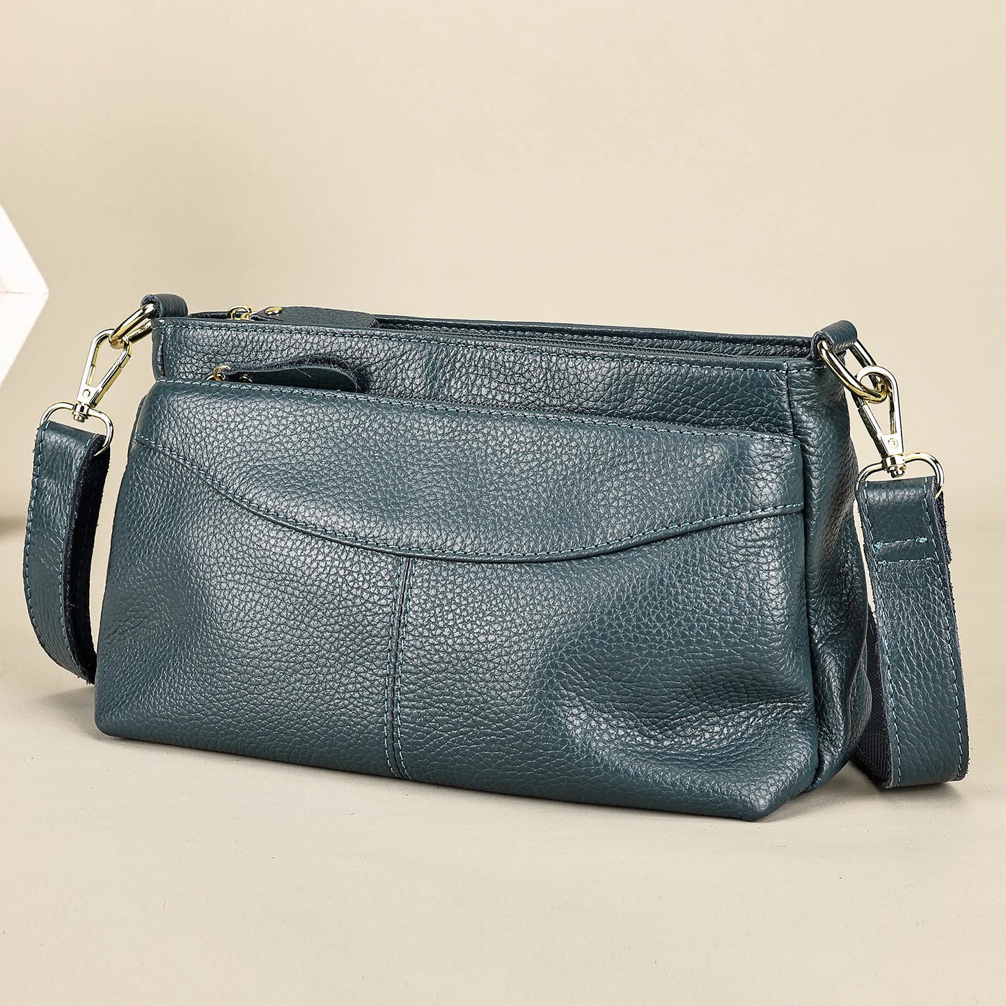 Genuine Leather Women's Bag Luxury High Quality Women Crossbody Bag Trendy Designer Cowhide Female Shoulder Bags 7651