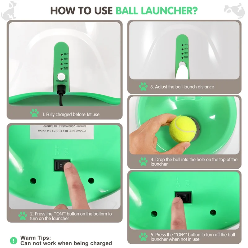 ABBP-Dog Tennis Ball Launcher Dogs Chase Automatic Toys Automatic Fun Interactive Machine Fun Interactive Catapult Throw  dog toy