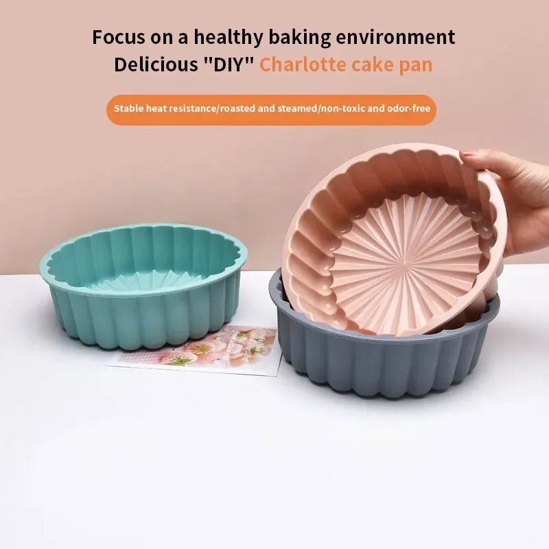 manufacturer  1PC Silicone Cake Pan Multi-Functional Round High Temperature Resistant DIY Baking Mold   Kitchen gadgets