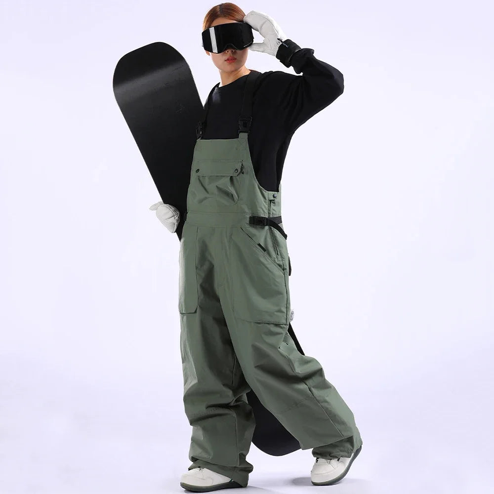 Winter Skiing Pants Windproof Snow Overalls Outdoor Sport Waterproof Clothes Women Loose Ski Trousers Snowboard Cargo Pant