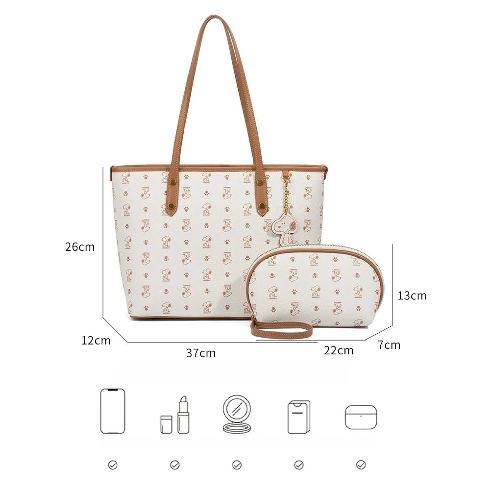 Snoopy Large Capacity Tote Bag  New Bag Handheld Women's Bag Commuting Shoulder Bag Brand Drop Shipping Crossbody
