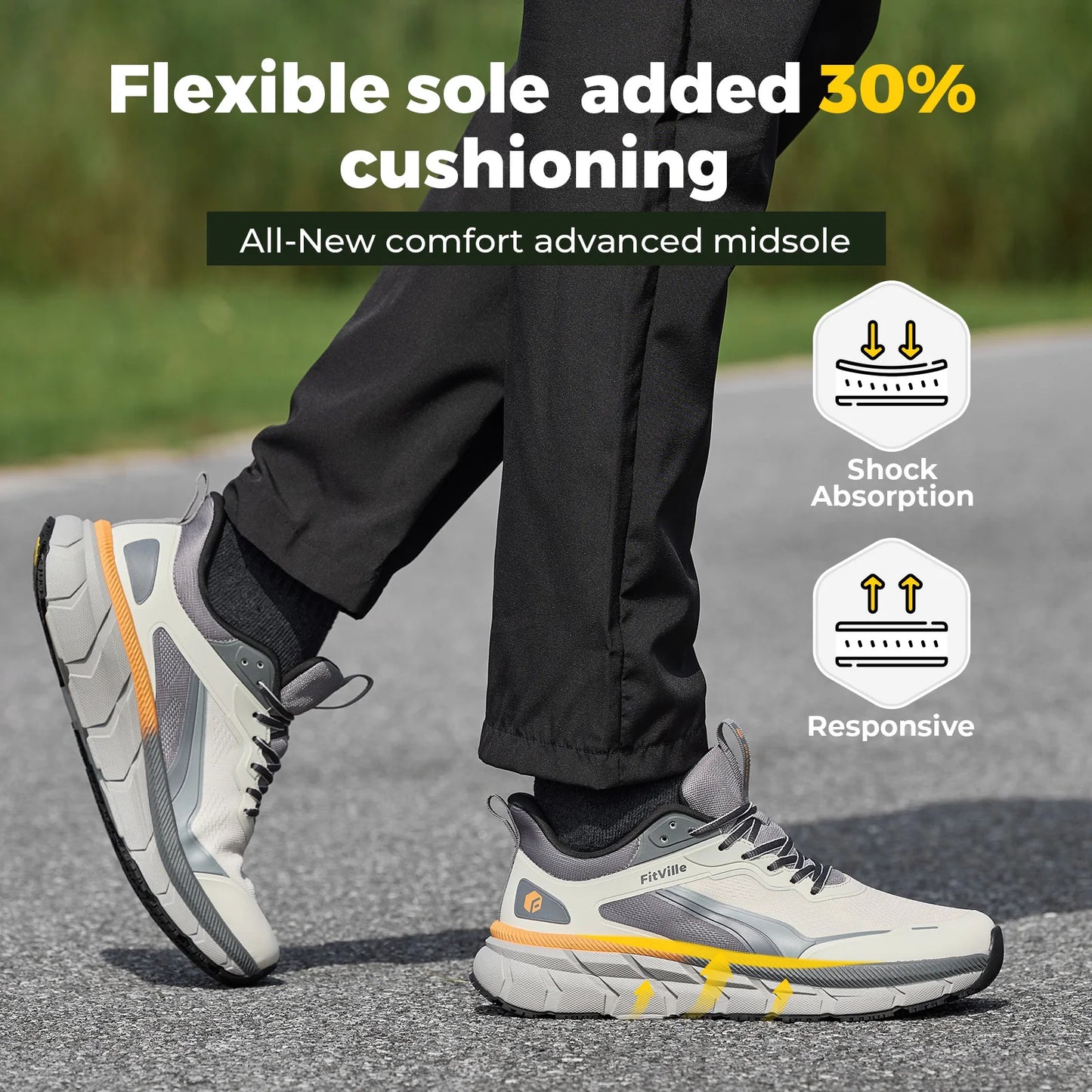 Manufacturer   FitVille Men's Wide Toe Box Shoes Cushioned Well Sneakers Non Slip Lightweight Breathable Running Shoes for Swollen feet    Sneakers