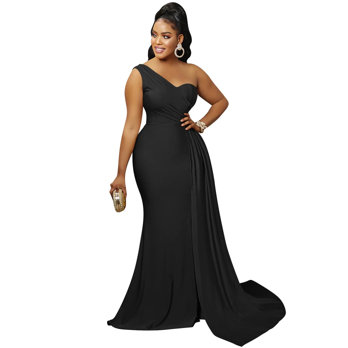 Zanzea-Women's Striped Long Dress, Ladies Dresses,  Fashion party tight one-sleeved dress maxi dress