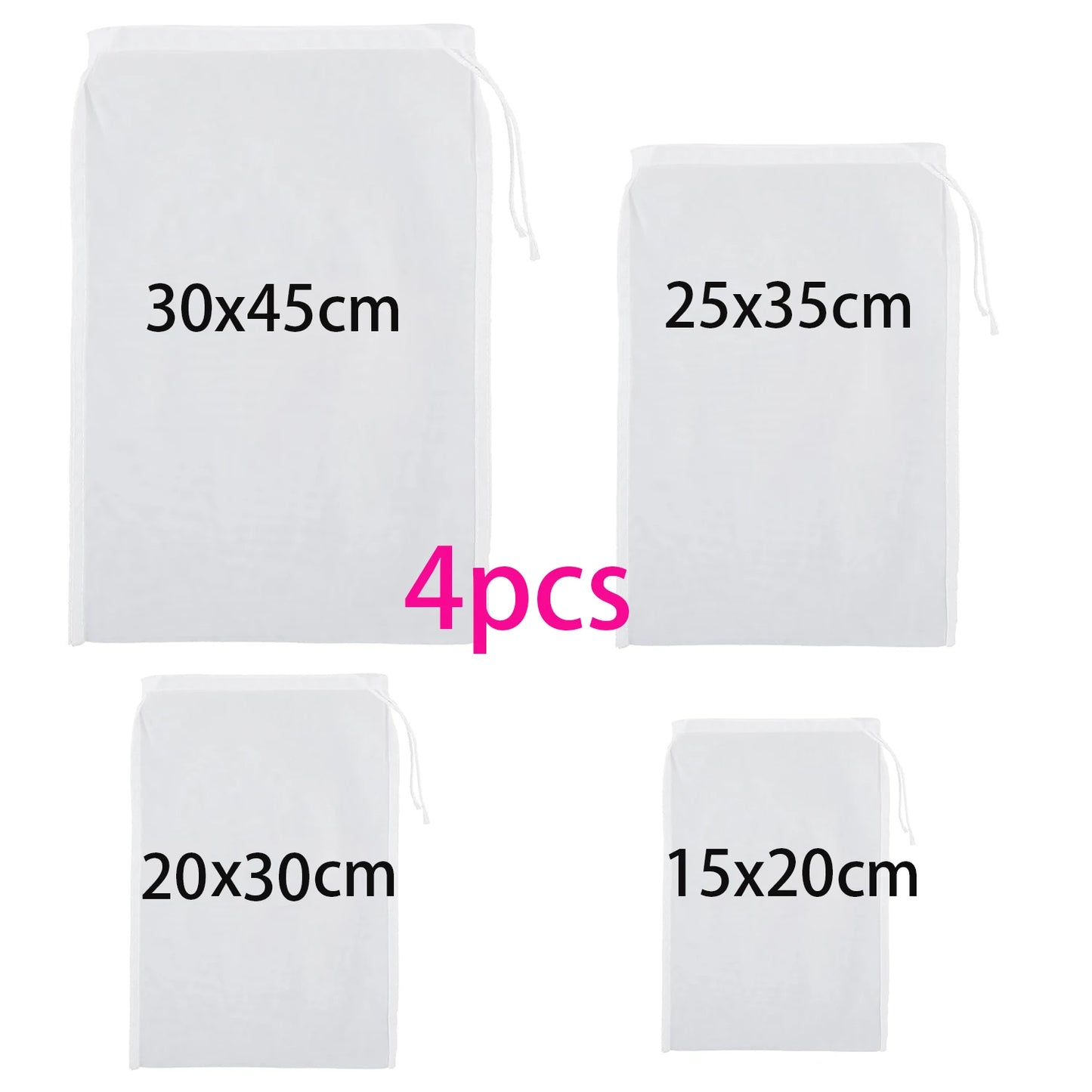 Manufacturer   Reusable Filter CheeseCloth Bag with Adjustable Drawstring 100 Mesh Strainer Bag for Brewing Hops Grains Fruit Wine Straining   kitchen gadgets