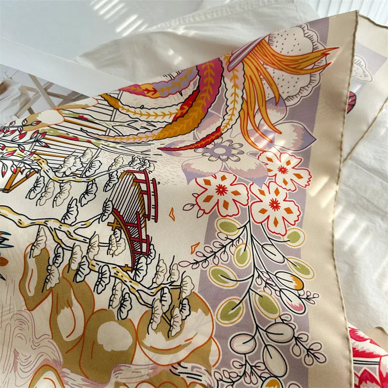 14MM 100% Twill Silk Scarf Shawl