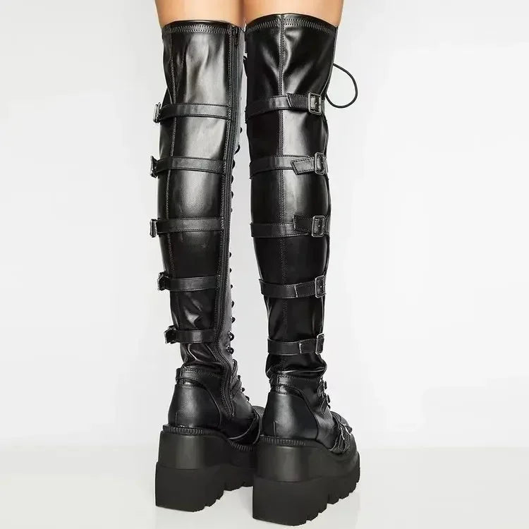 Manufacturer  Boots for Women Autumn Winter Over-the-knee Boots Cosplay High Platform Women Boots New High Heel Gothic   boots