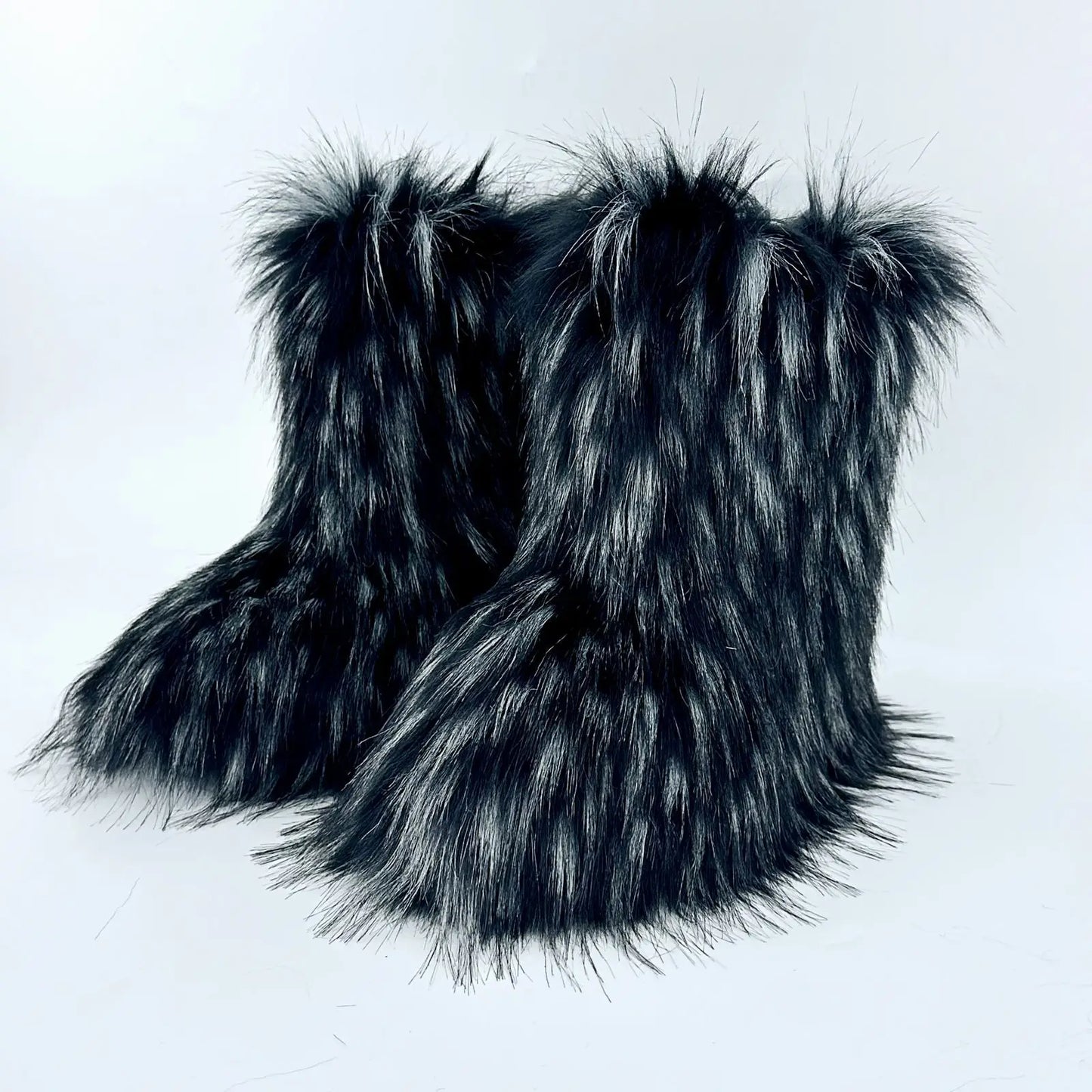Manufacturer   Winter Shoe Women's Winter Fluffy Faux Fox Fur Boots Woman Plush Warm Snow Boots Luxury Footwear Girls' Furry Fur Bottes Fashion   boots