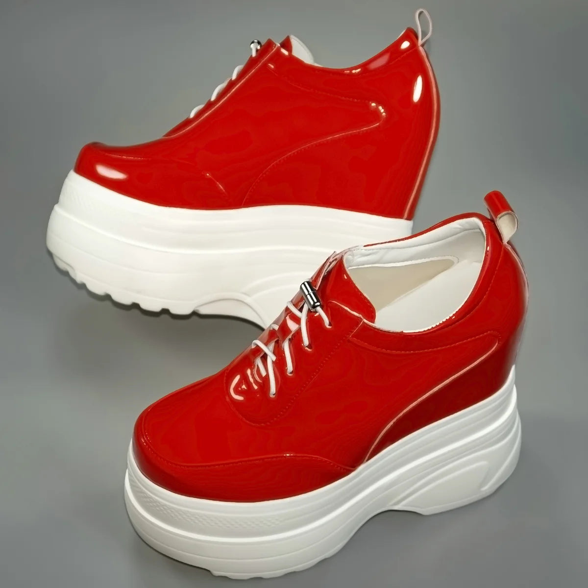 Manufacturer   Large Size 46 Platform Pumps US11 Shoes Women Plus Size 47 Patent Leather Wedges High Heel Ankle Boots Round Toe Fashion Sneaker    Sneakers