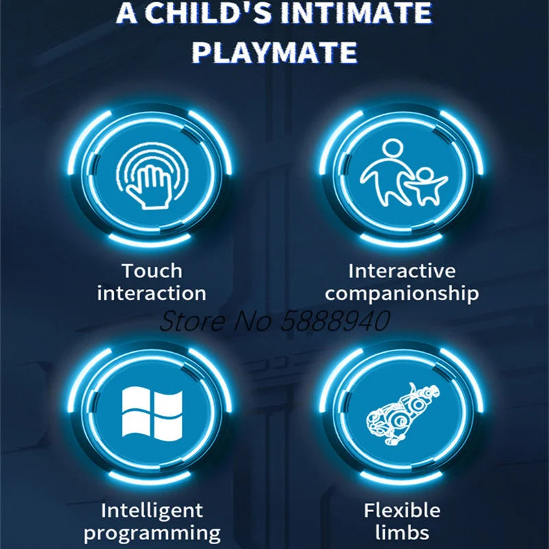 Parent-Child Interaction Touch Sensing Remote Control Robot Dog Bulldog Flexible Limbs Auto Demo Intelligent Pet AI RC Toy Dogs