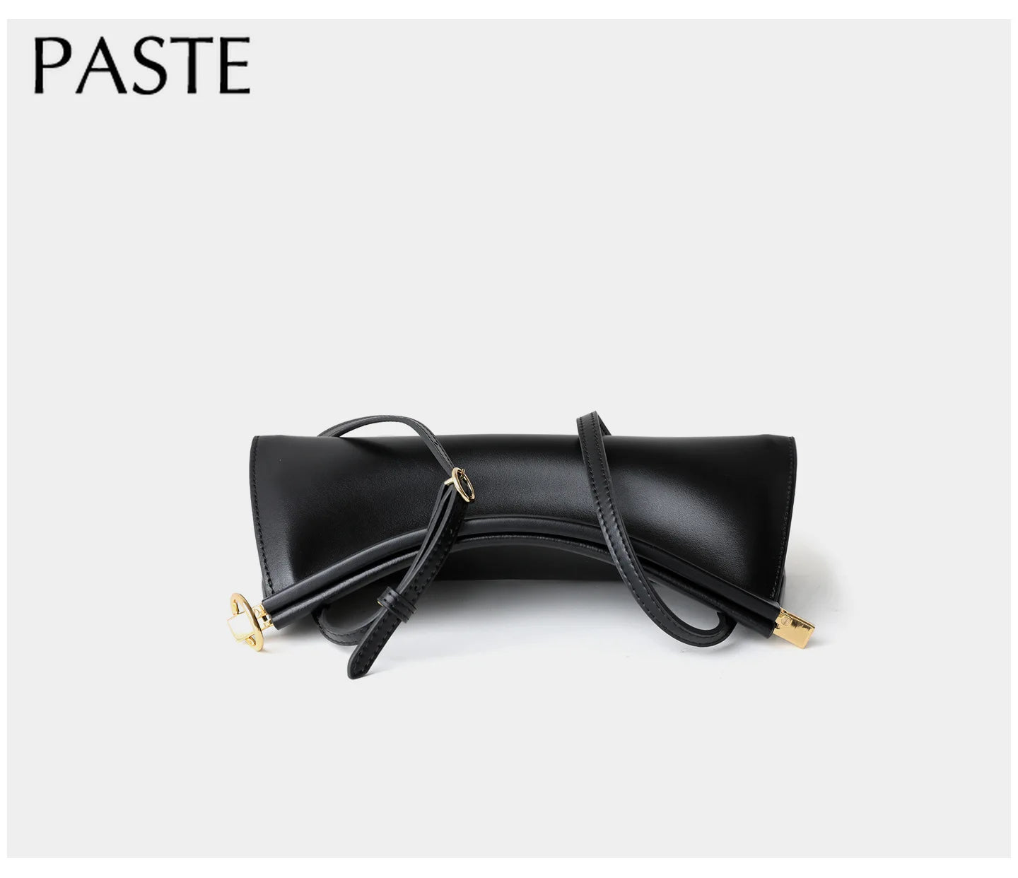 Euro French Niche Design Cowhide Clip Bag Plain Cowhide Leather Women Armpit Shoulder Bag Stylish Party Formal Occasions Handbag