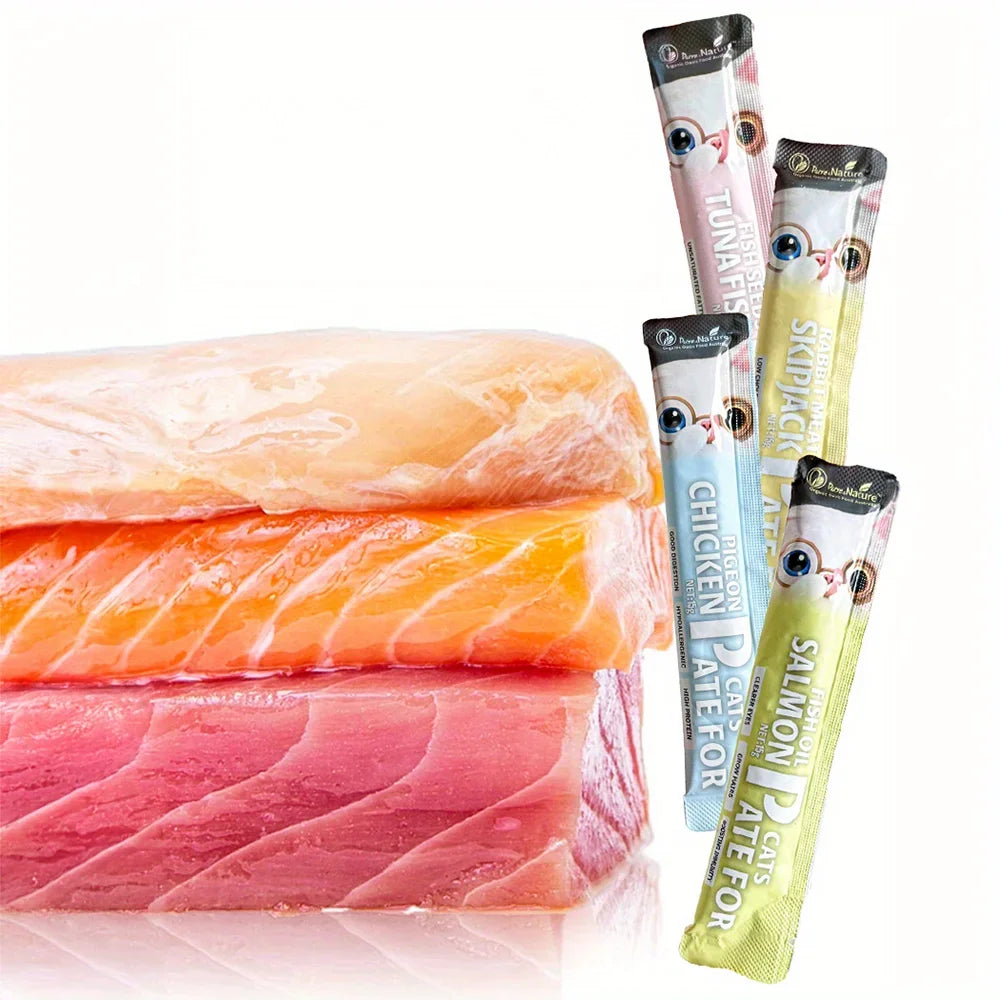 10.58oz(300g) Cat Stick, Chicken Flavor, Skipjack & Rabbit Flavor, Tunna & Fish Seed Flavor, Salmon & Fish Oil Flavor  cat food