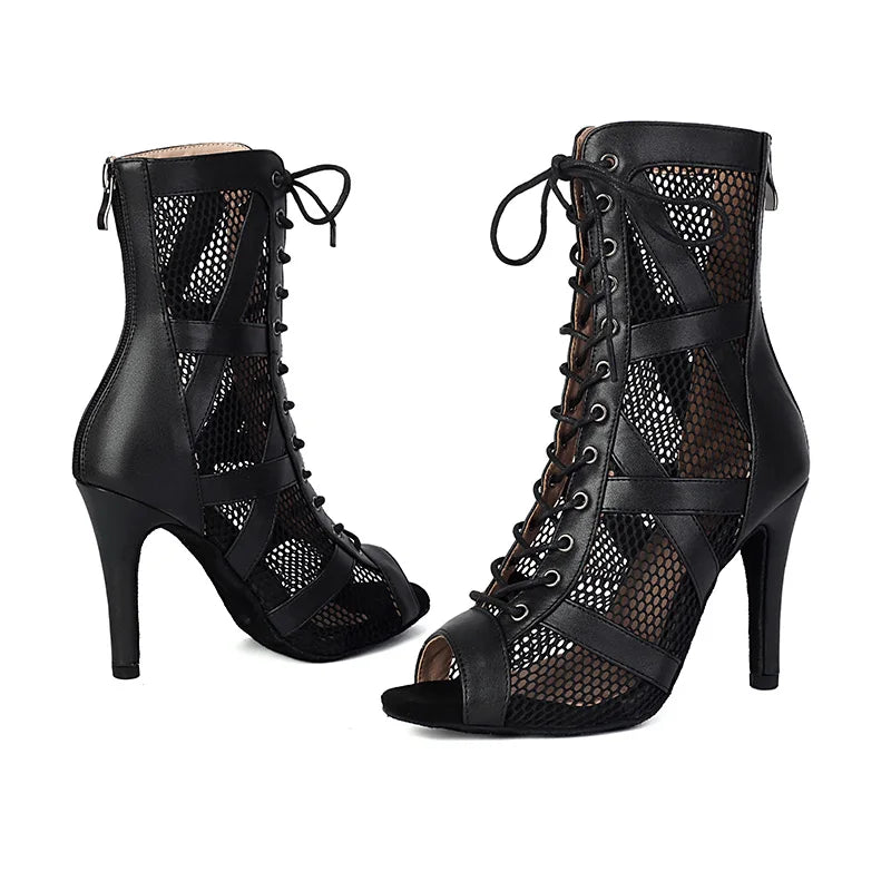 Manufacturer   Woman Dance Boots Air mesh Party Dance Shoes Ladies Girls High heeled Dance Boots Women Ballroom Dancing Shoes Sexy Stilettos   boots