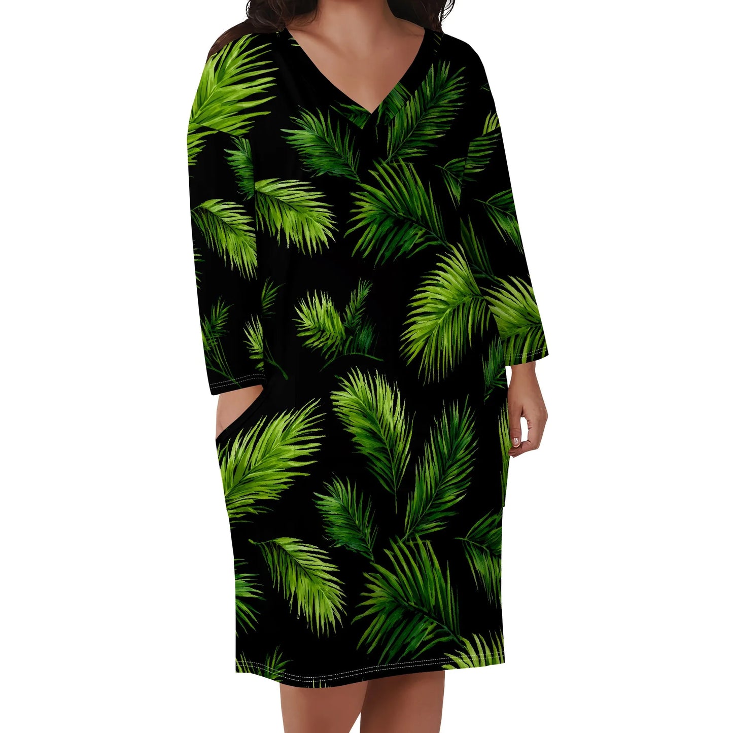 Maxi Dress for Women V Neck Casual Sleeve Wrap Sexy Long Dresses Floral with Belt