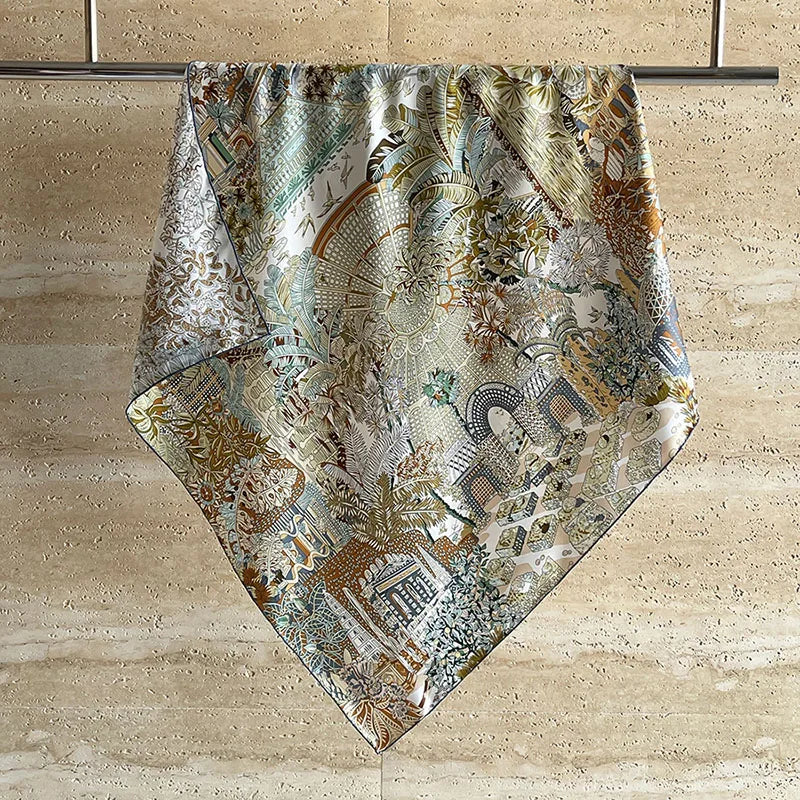 100% Twill Silk Scarf Neckerchief Necktie 90*90CM