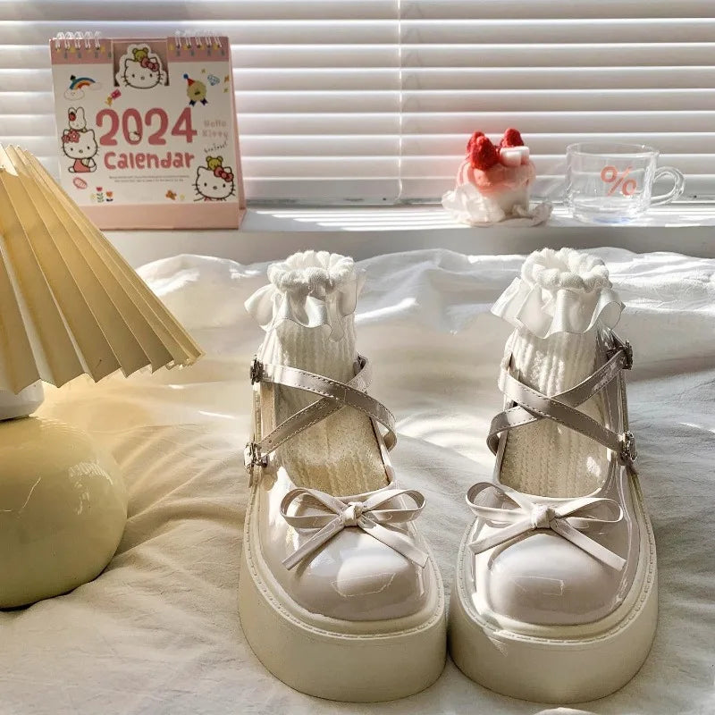 Manufacturer   Women's Spring Round Toe Pumps Chunky Heel Mary Janes Shoes Platform Shoes for Women Dress Students Women's Lolita Heeled Shoes   Pumps