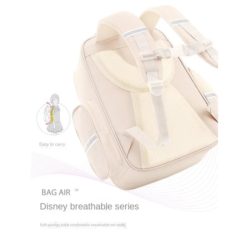 Disney New Girl School Bag Alice Grade 1-4 Primary Student Shoulder Orthopedic Backpack Large Capacity Light Kids Gifts Mochilas