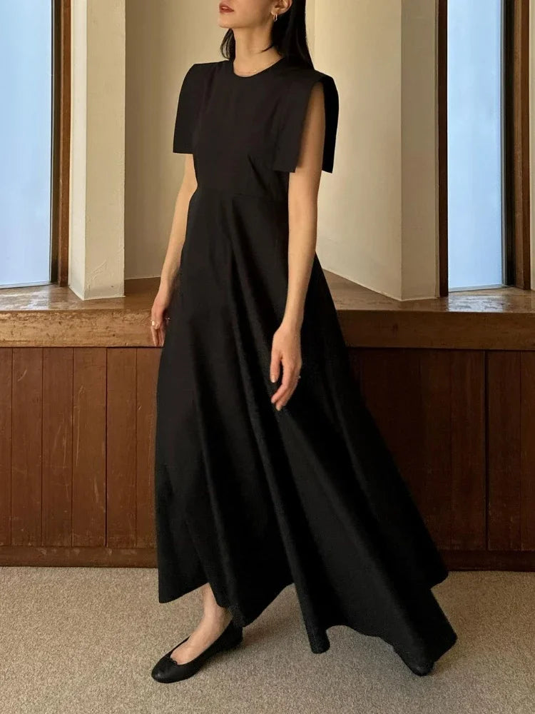 Neploe Simple Solid Color Sleeveless Robe Femme Japanese Fashion Commuter Dresses Loose Breathable Comfortable Long Vestidos