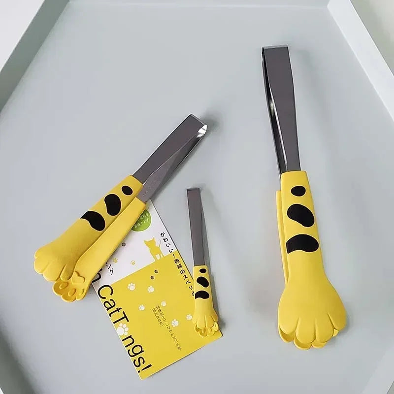 Manufacturer    Cat Paw Shape Food Tongs Cute Cartoon Meal Tongs Stainless Steel Barbecue Tongs Sandwich Baking Clip Kitchen Gadgets New       Kitchen gadgets