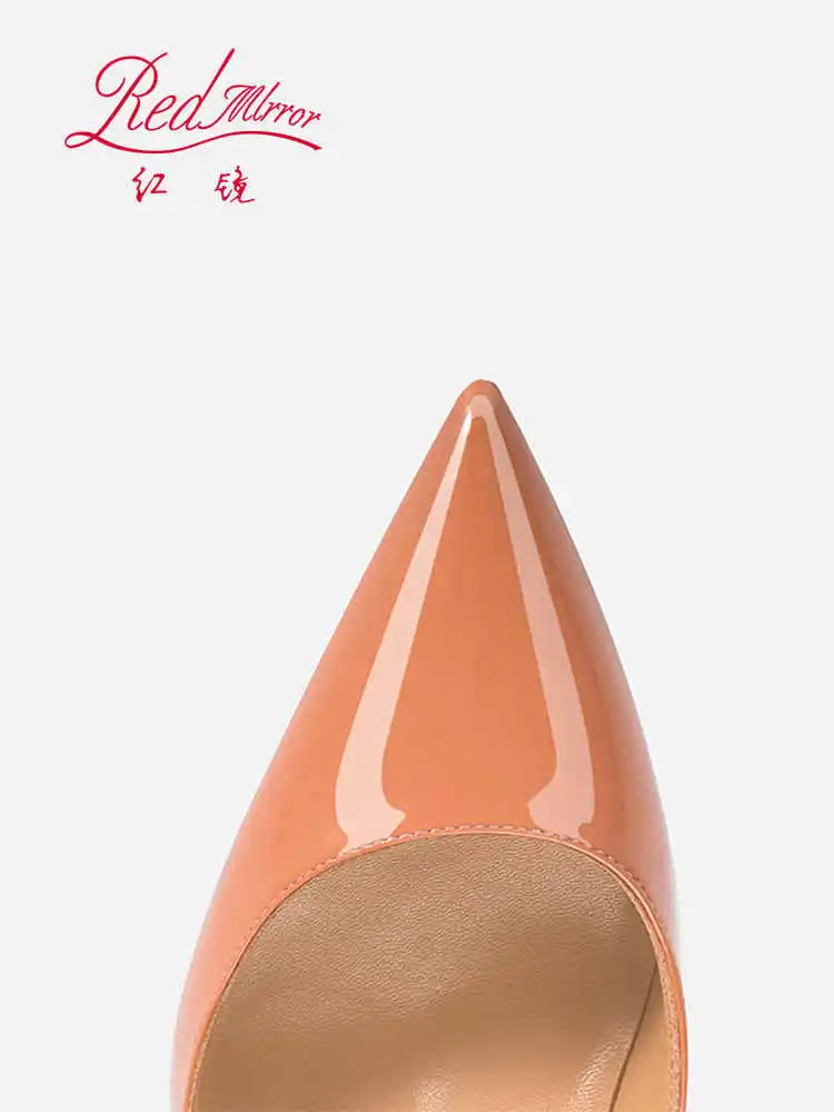 Manufacturer   Women heels Naked color Women's elegant high heel Luxury Black shoes woman  Red Shiny Bottoms Pointed Toe party Ladies Women   Pumps