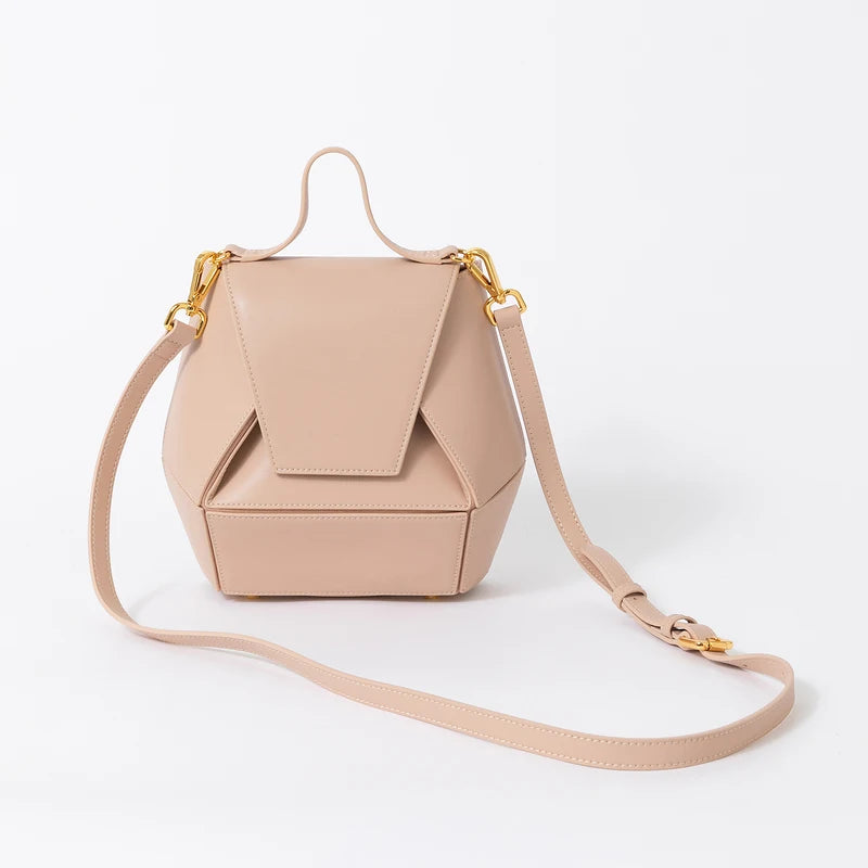 Personalized Geometry Splicing Bucket Type Single Shoulder Crossbody Bag Simple Casual All Fashion Famous Designer Handbag Trend