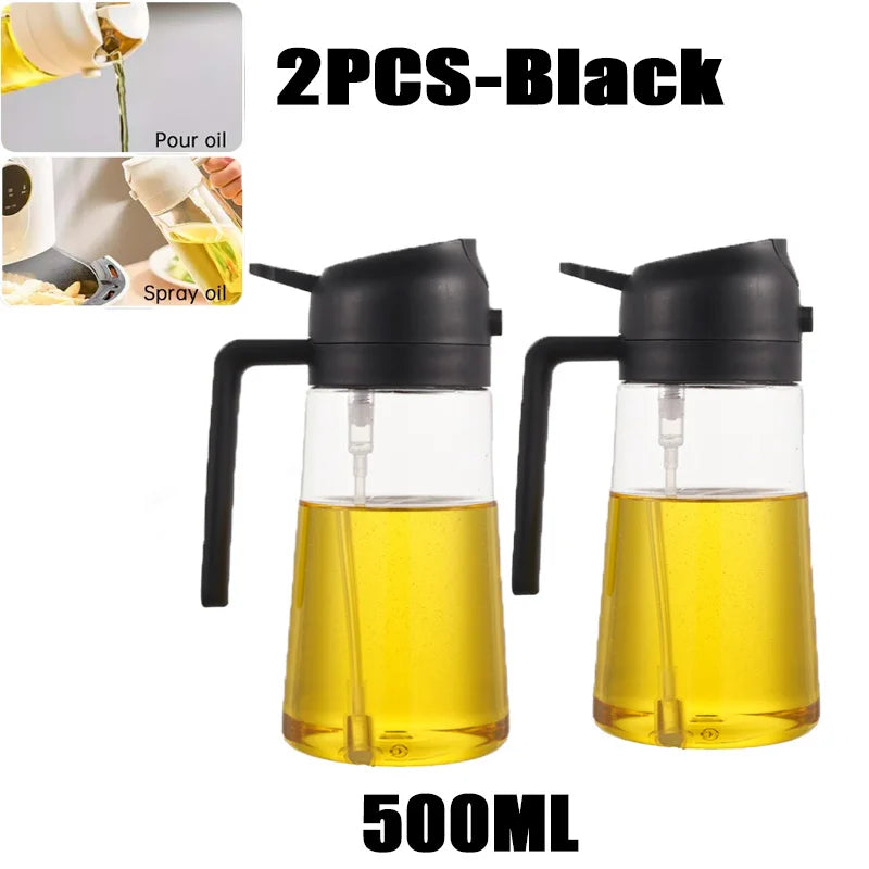 manufacturer  200/300/500ml Oil Spray Bottle BBQ Cooking Olive Oil Sprayer Plastic Baking Oil Spray Empty Bottle Vinegar Bottle Or  Oil brush   Kitchen gadgets
