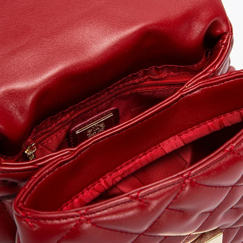 Fashionable Classic New Women's  Crossbody Bag PU Material Solid Color Letter Element Women's Shoulder Bag
