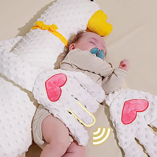 Big White Goose Baby Exhaust Pillow Soothes Baby, Soothes Baby's Palm, Baby Sleeps On Its Own Soothes Baby Baby Doll Sleeps Well   toy