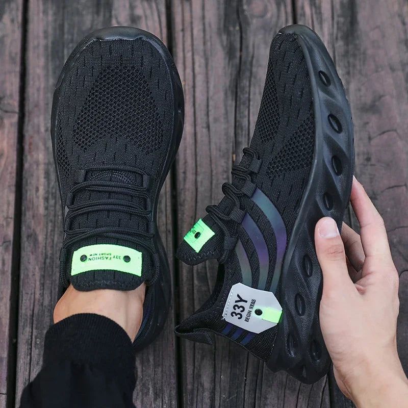 Manufacturer   Men's Summer Breathable Mesh Shoes Lightweight Non Slip Knit Running Sneakers Trendy Aesthetic Focused Jogging Basketball Shoes    Sneakers