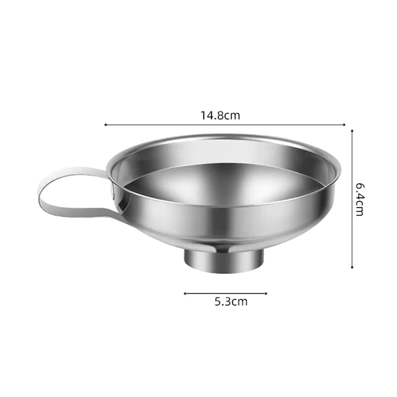 manufacturer  Stainless Steel Wide Mouth Funnel Canning Funnel Cup Jam Salad Dressing Hopper Filter For Jar Canned Filteroil Wine Water Spices   Kitchen gadgets