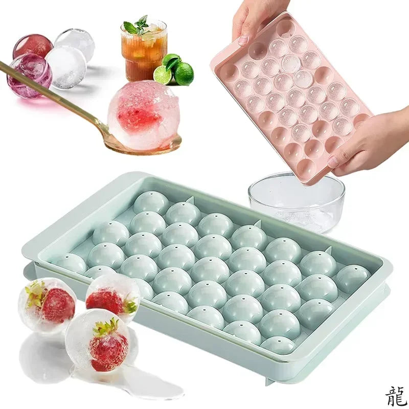 manufacturer  33 Ice Boll Hockey PP Mold Frozen Whiskey Ball Popsicle Ice Cube Tray Box Lollipop Making Gifts Kitchen Tools Accessories   Kitchen gadgets