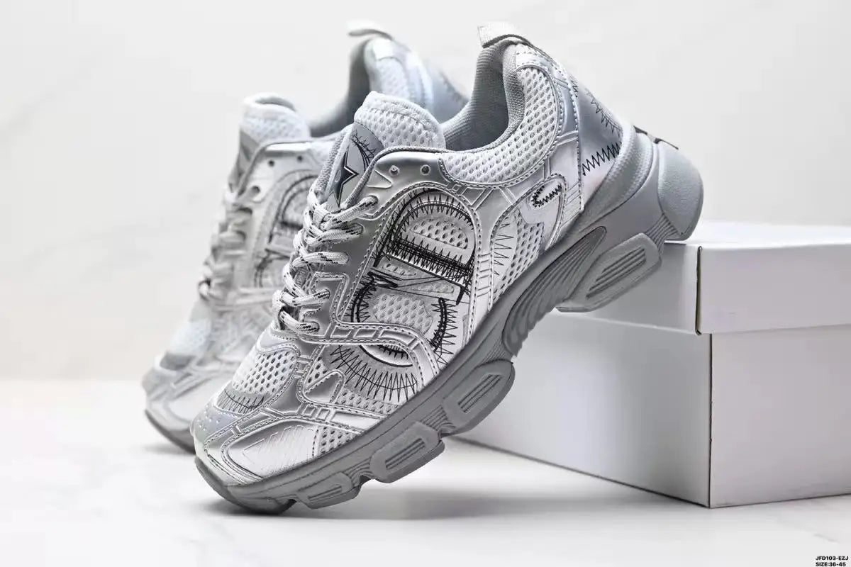 Manufacturer   D Home Mesh Upper Running Shoes Thick Bottom Dad Sneakers Unisex Lace up Sports Couple Shoes Anti Slip Wear Resistant Rubber...    Sneakers