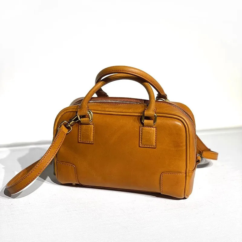 Simple casual and high-quality natural real leather ladies' small handbag outdoor daily work real cowhide shoulder diagonal bag