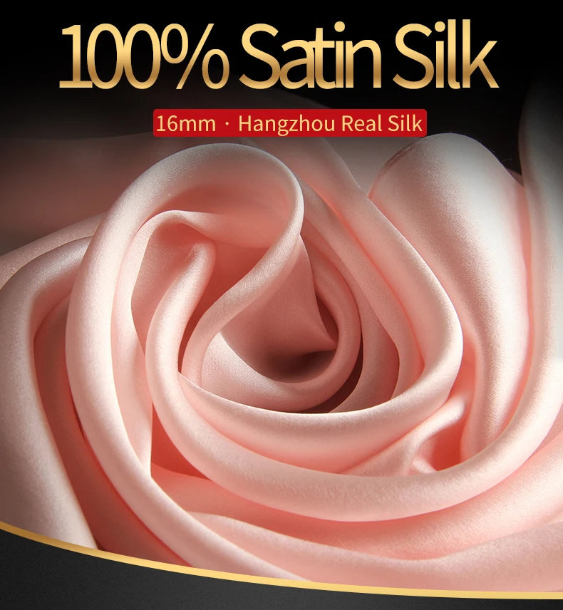 100% Real Silk Scarf Women Luxury Hangzhou Silk Shawl Silk Neckerchief Natural Silk Satin Scarf Luxury Foulard Femme