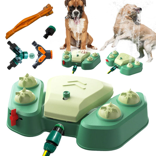 Dog Sprinkler Dog Water Fountain Adjustable Angle & Speed Step on Sprinkler Dog Water Dispenser Toy for Garden & Lawn Watering  dog toy