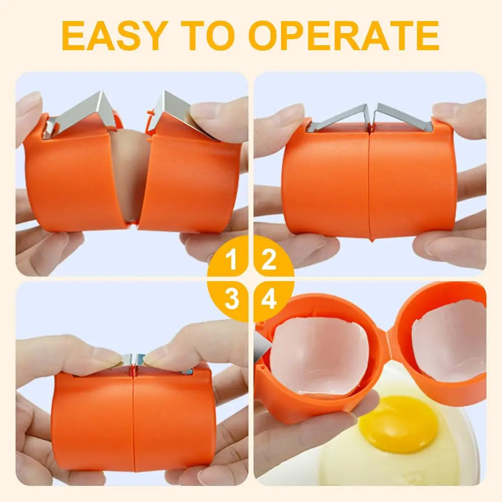 manufacturer  1/2pcs Multifunctional Egg Shell Opener Handheld Egg Cracker Separator Tool Eggshell Cutter Easy Open Kitchen Gadget for Raw Egg   Kitchen gadgets