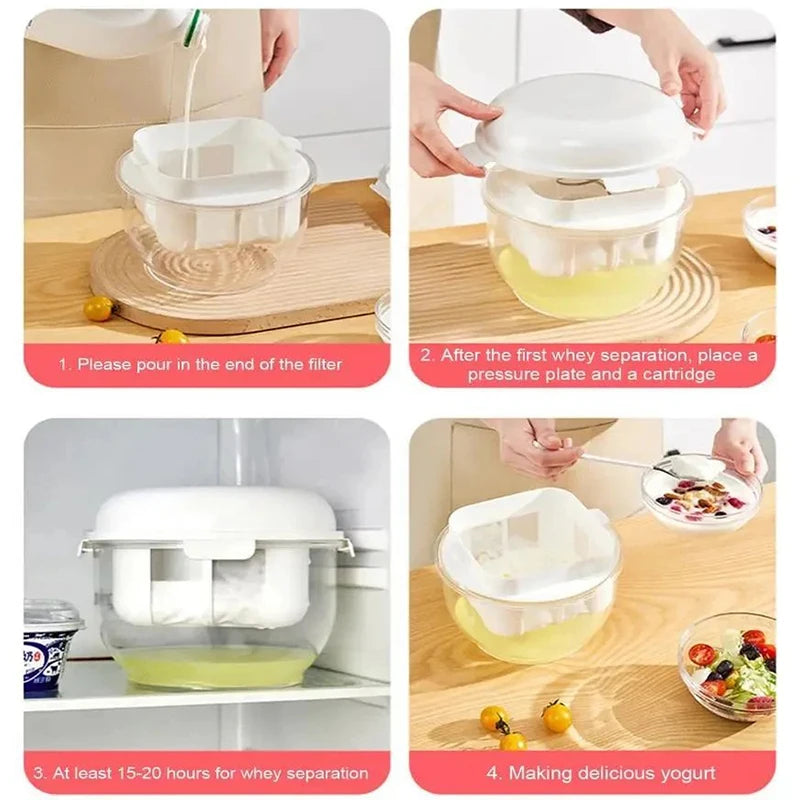 Manufacturer      Whey Separator Large Capacity Coffee Yogurt Filter Reusable Homemade Greek Maker Self-Made Yogurt Strainer Fermentation Box     Kitchen gadgets
