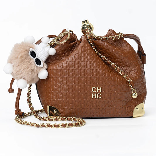 CH Light Luxury Chain Bag Adjustable Brand Letter Print Cartoon Pendant Design Unique Popular Crossbody High Quality Ladies