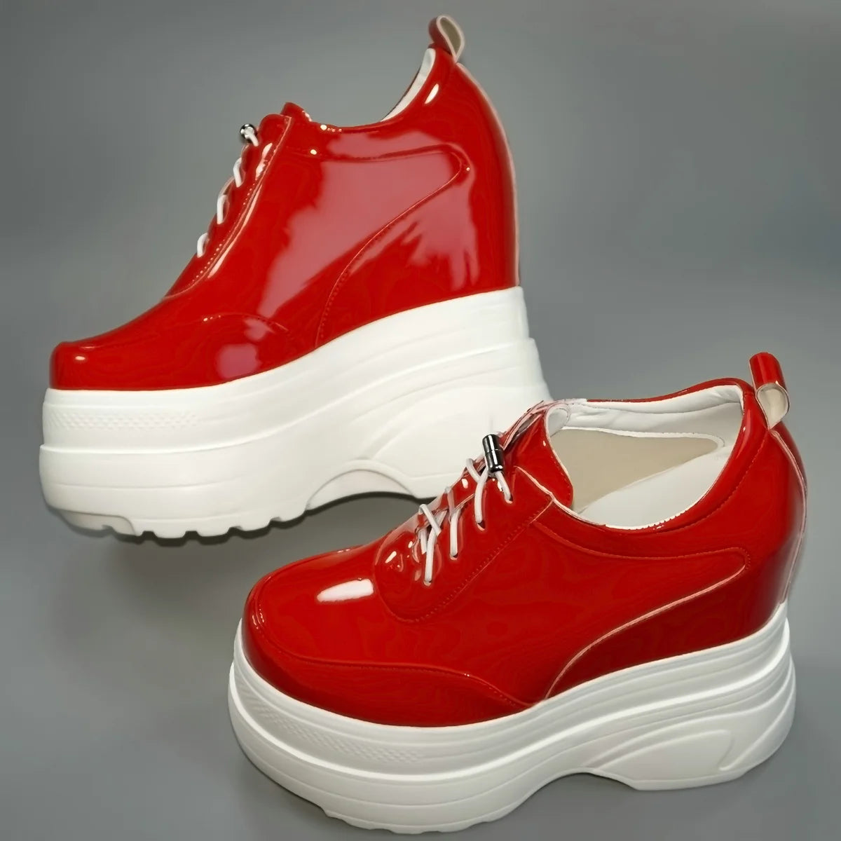 Manufacturer   Large Size 46 Platform Pumps US11 Shoes Women Plus Size 47 Patent Leather Wedges High Heel Ankle Boots Round Toe Fashion Sneaker    Sneakers