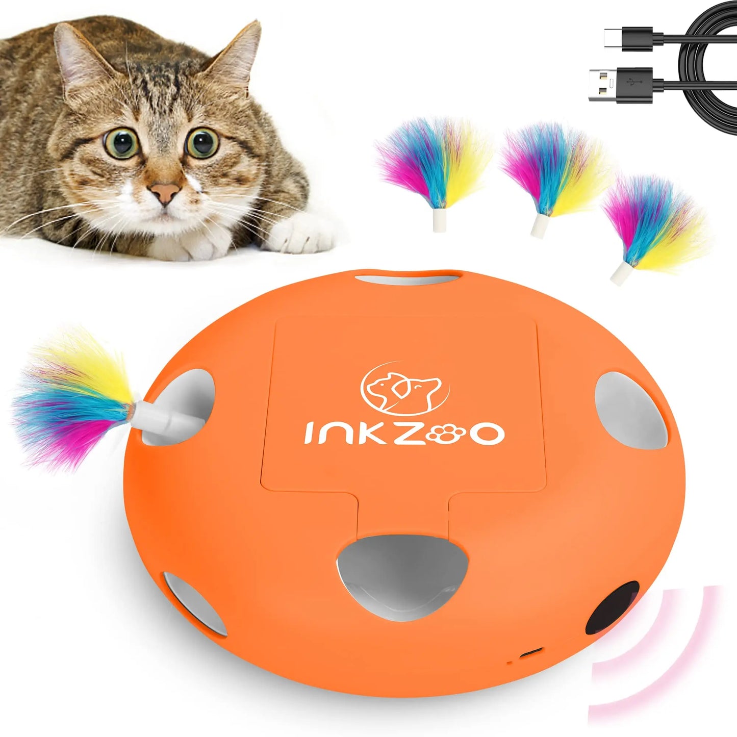 Cat Toys, Interactive Cat Toys for Indoor Cats,  Smart Interactive Kitten Toy, Automatic 7 Holes Mice Whack-A-Mole  Cat toy