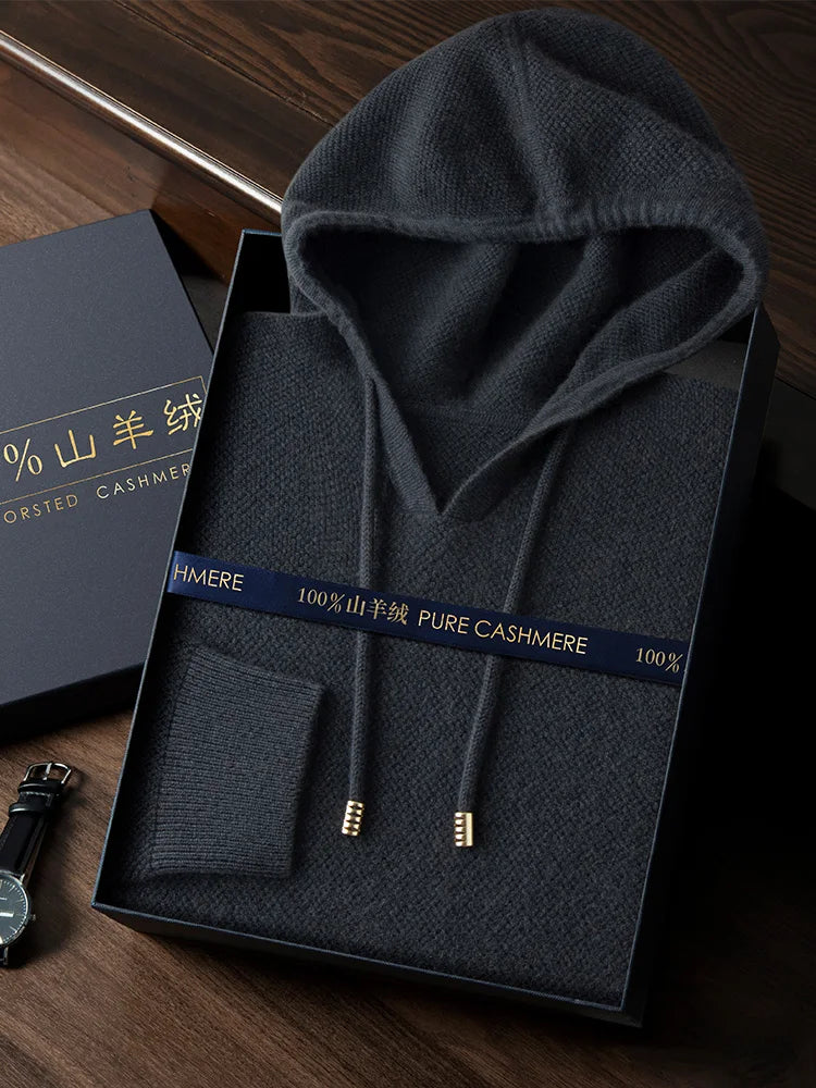 Choice 100% Goat Cashmere Sweater  Hoodie Pullovers Autumn Winter Soft Warm Comfy Cashmere Knitwear High Quality Tops