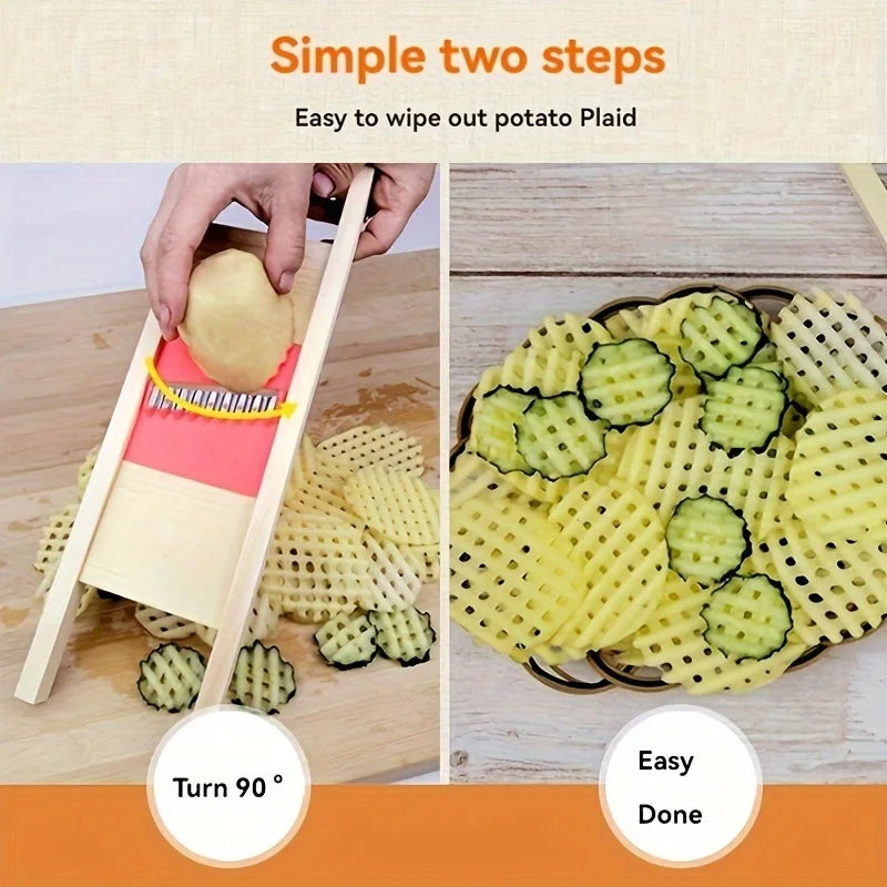 Manufacturer   1pc Potato Slicer Cut Potato Grid Artifact Grid Wipe Grid Knife Vegetable Cutter Wave Knife Cut Flower Knife Gadgets Accessories   kitchen gadgets