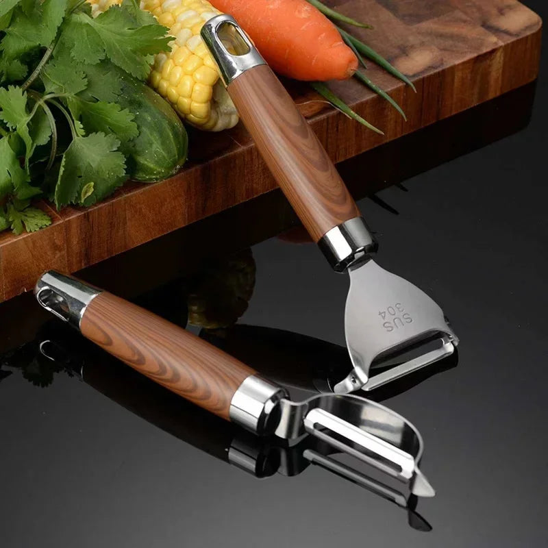 Manufacturer   304 Stainless Steel Vegetable Peeler, Rosewood Handle Kitchen Gadget for Potato & Fruit Grating   kitchen gadgets