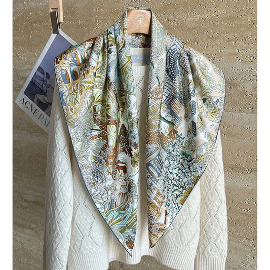100% Twill Silk Scarf Neckerchief Necktie 90*90CM