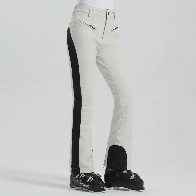 Female Slim Skiing Pants Outdoor Warm Waterproof Snow Clothes Women High Elasticity Ski Trousers Winter Alpine Sport Pant