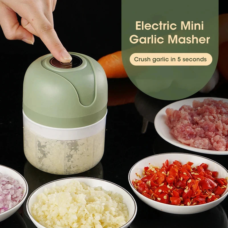 manufacturer  250ml Garlic Masher Crusher Electric Kitchen Food Chopper USB Portable Meat Grinder Vegetable Chopper for Kitchen Gadgets   Kitchen gadgets