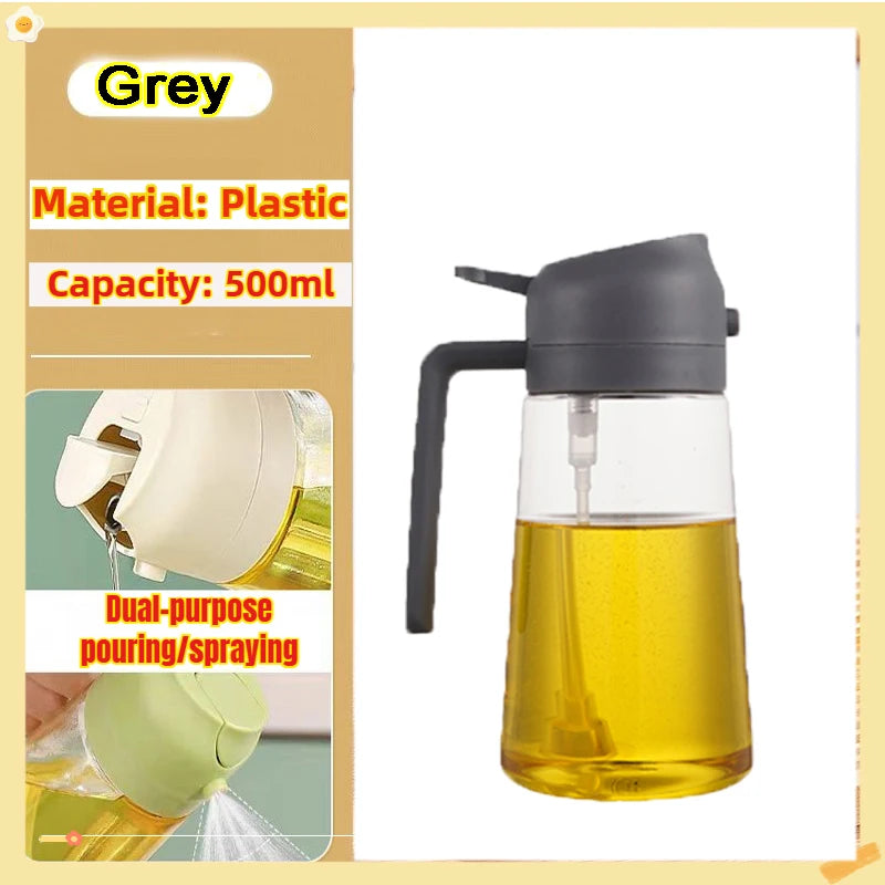 manufacturer  200/300/500ml Oil Spray Bottle BBQ Cooking Olive Oil Sprayer Plastic Baking Oil Spray Empty Bottle Vinegar Bottle Or  Oil brush   Kitchen gadgets