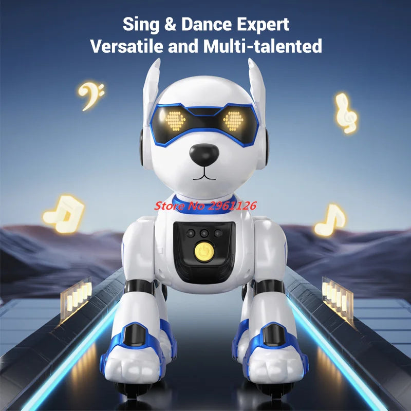 Smart Programming Stunt Dog Intelligent Remote Control Robot Dogs Toys 2.4G RC Stunt Dog Sensing Sing& Dancing RC Dog Toy Gift