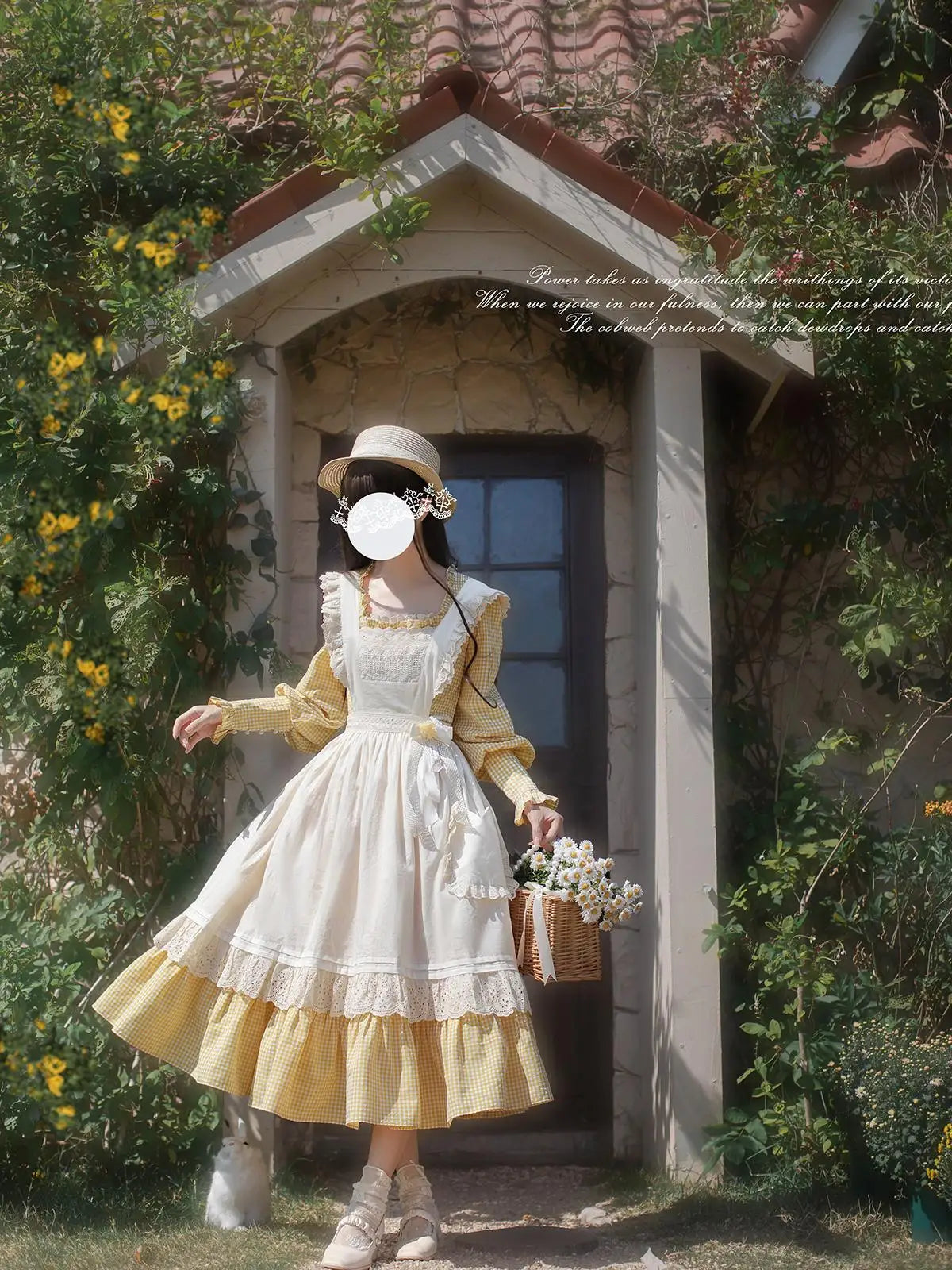 French Elegant Retro Pastoral Sweet Lolita Ruffles Square Neck Bow Long Sleeve High Waist A-line Plaid Long Dress Women Spring
