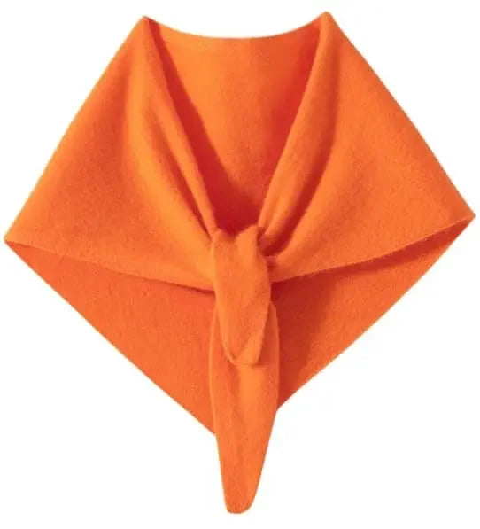 Y2K 100%Cashmere Women's Knit Triangle Scarf - Downtown Girl Aesthetic Essential, Head Scarf & Trendy Shawl Combo